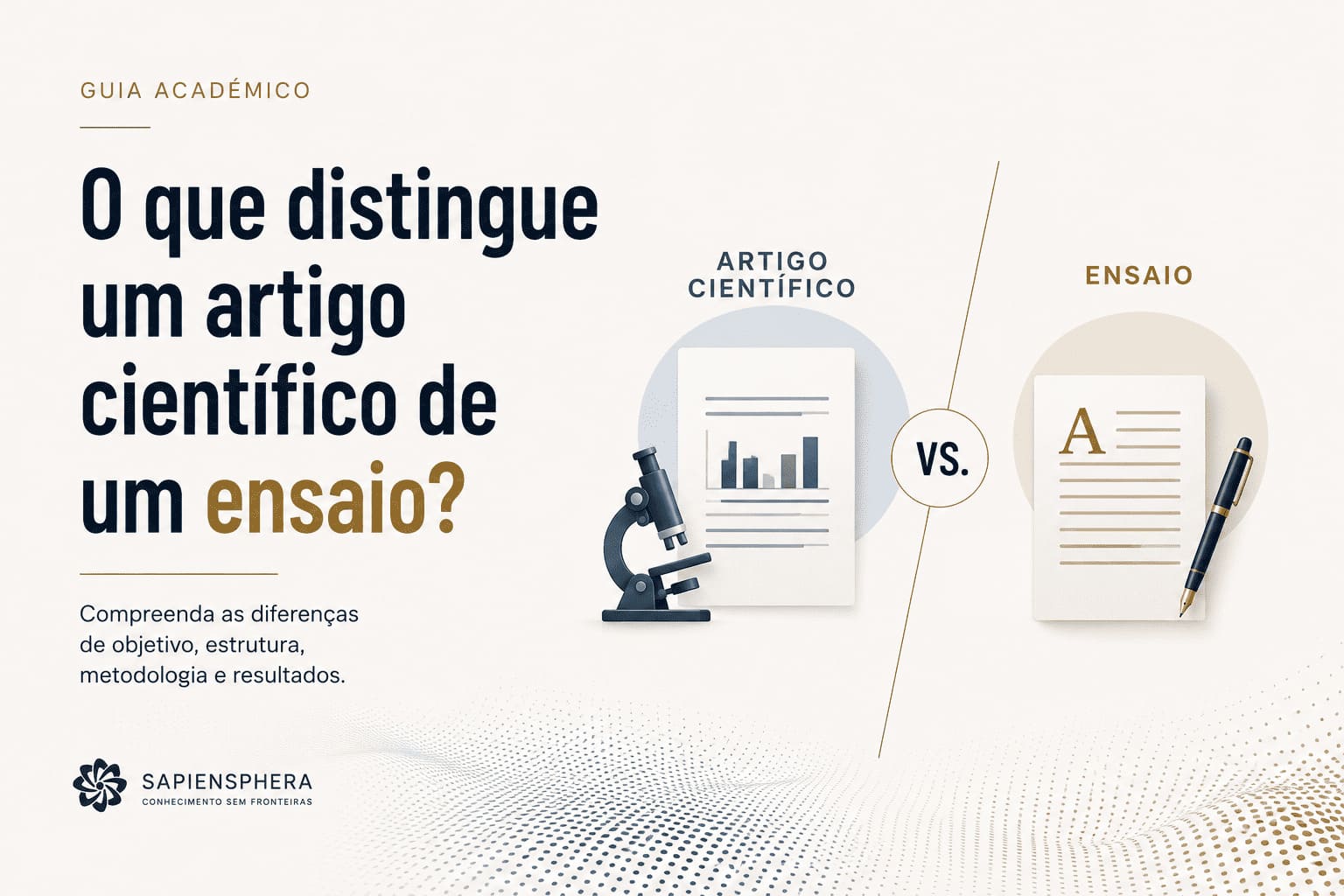 O que distingue um artigo científico de um ensaio?